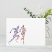 Running man and girl (Standing Front)