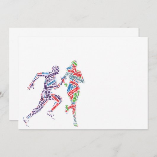 Running man and girl (Front/Back)