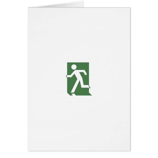 Running Man Emergency Fire Exit Sign Cards (Front)
