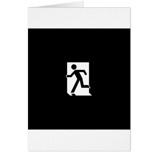 Running Man Emergency Fire Exit Sign Cards (Front)