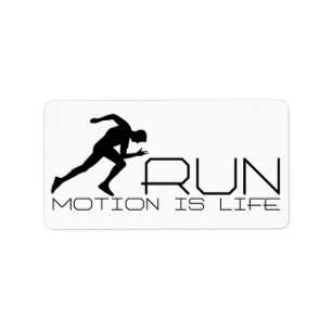Running man label