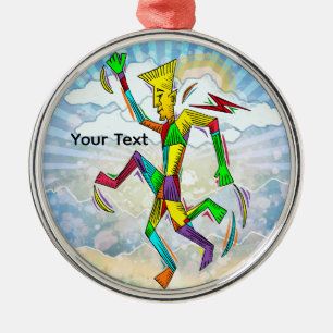 Running Man Metal Ornament