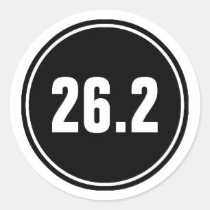Running Marathon 26.2 Classic Round Sticker