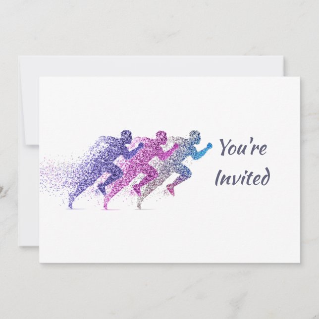 Running Marathon Competition Event Invite (Front)