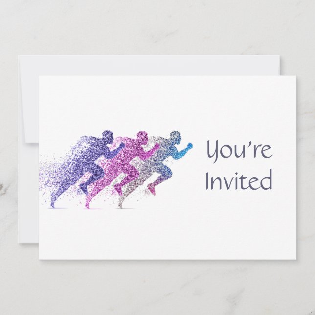 Running Marathon Competition Event Invite (Front)