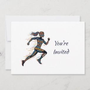 Running Marathon Competition Event Invite