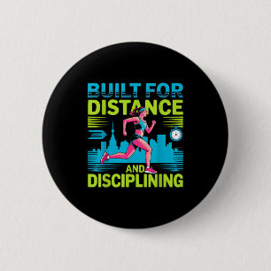 Running marathon runner mom athlete track and fiel button