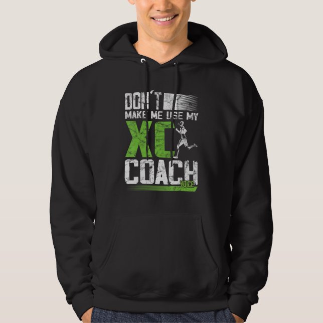 Running men Marathoner Runner Coach XC Running 6 Hoodie (Front)