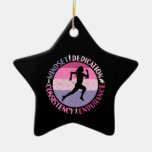 Running Mindset - Girly Runner Endurance Quote Ceramic Ornament