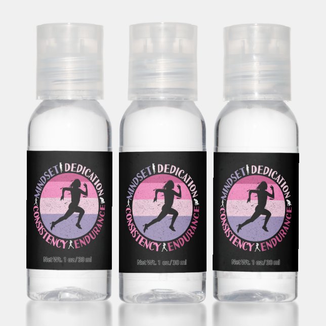 Running Mindset - Girly Runner Endurance Quote Hand Sanitizer (Set)