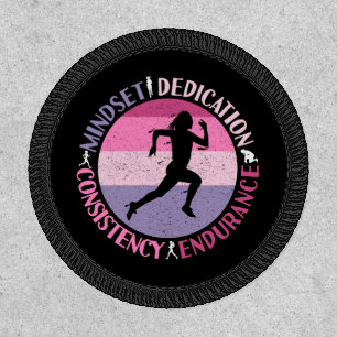 Running Mindset - Girly Runner Endurance Quote Patch