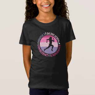 Running Mindset - Girly Runner Endurance Quote T-Shirt