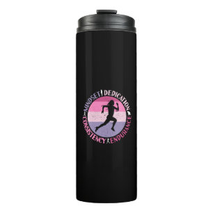 Running Mindset - Girly Runner Endurance Quote Thermal Tumbler