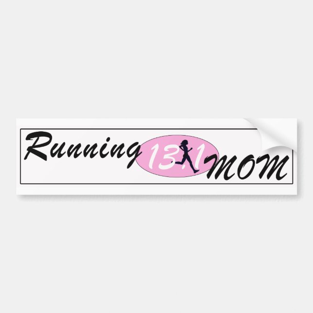 Running Mom 13.1 Bumper Stcker Sticker (Front)