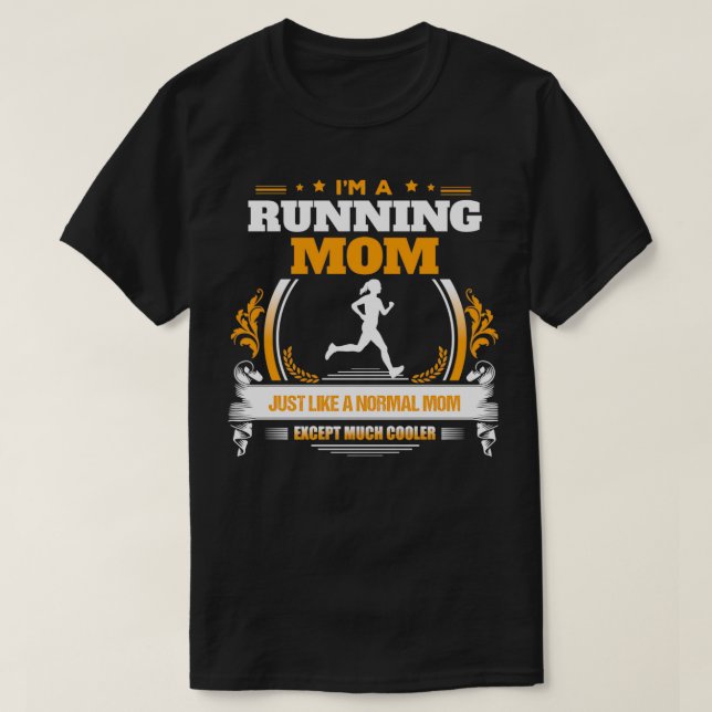Running Mom Christmas Gift or Birthday Present T-Shirt (Design Front)