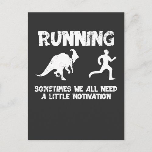 Running Motivation Dinosaurs Runner Dino Postcard