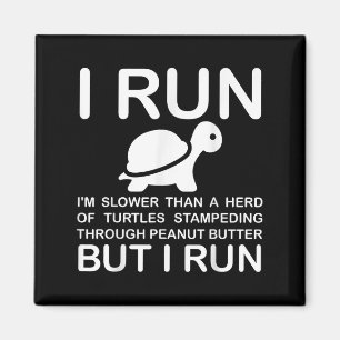 Running Motivation Turtle  Magnet