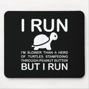 Running Motivation Turtle  Mouse Pad