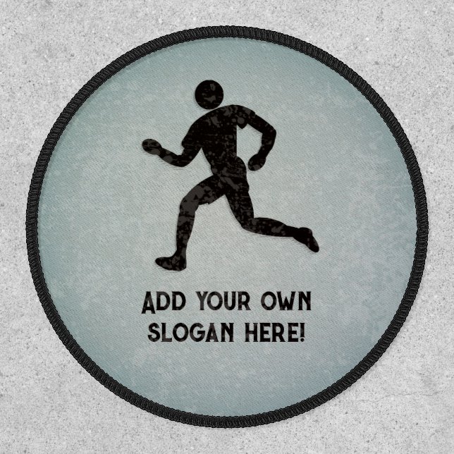 Running Motivational for Men Who Run - Own Text Patch (Front)