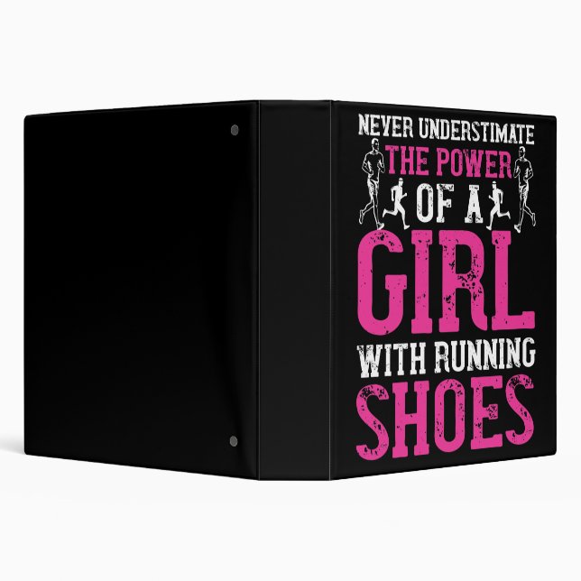 Running - Never underestimate champion 3 Ring Binder (Background)
