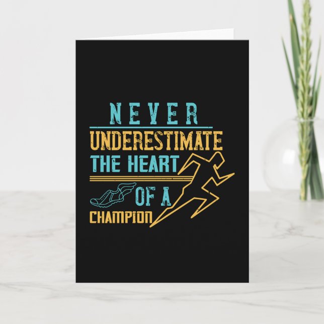 Running - Never underestimate champion Card (Front)