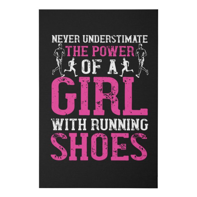 Running - Never underestimate champion Faux Canvas Print (Front)