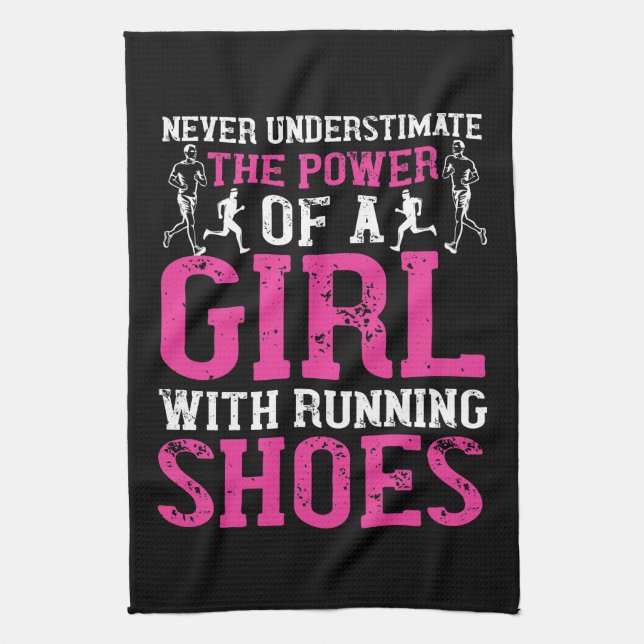 Running - Never underestimate champion Kitchen Towel (Vertical)