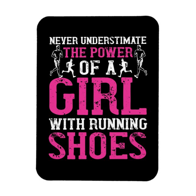 Running - Never underestimate champion Magnet (Vertical)