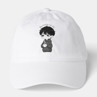 Running on 1 Percent Relatable Chibi Coffee Illust Hat