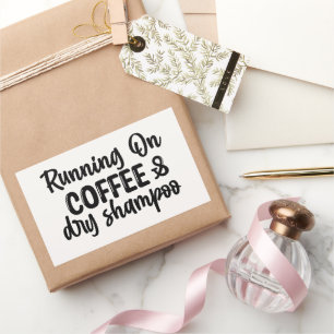 Running on Coffee and Dry Shampoo Rectangular Sticker