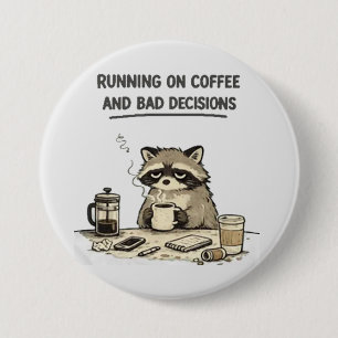 running on coffee button
