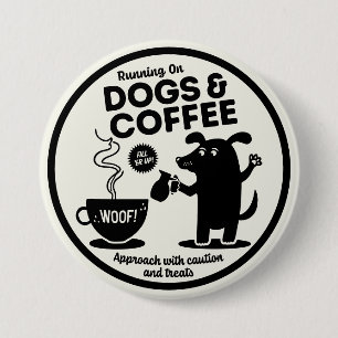 Running on Dogs and Coffee Button