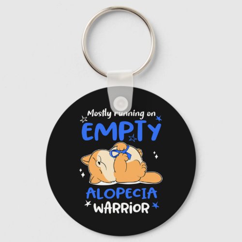 Running On Empty Alopecia Warrior  Keychain