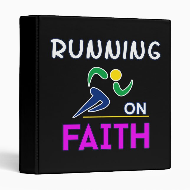 Running on Faith Christian Runner 3 Ring Binder (Front/Spine)