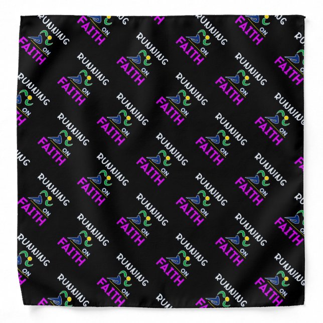 Running on Faith Christian Runner Bandana (Front)