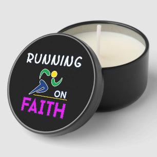 Running on Faith Christian Runner Mini Candle Favors
