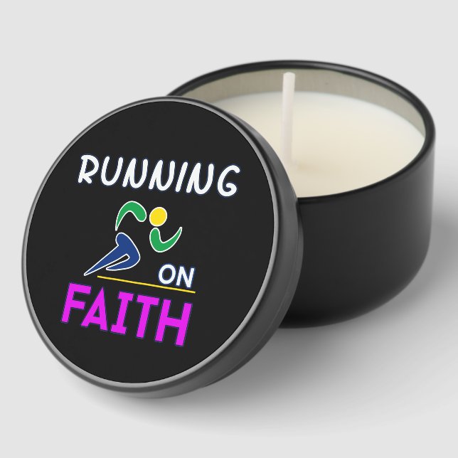 Running on Faith Christian Runner Mini Candle Favors (Corner)