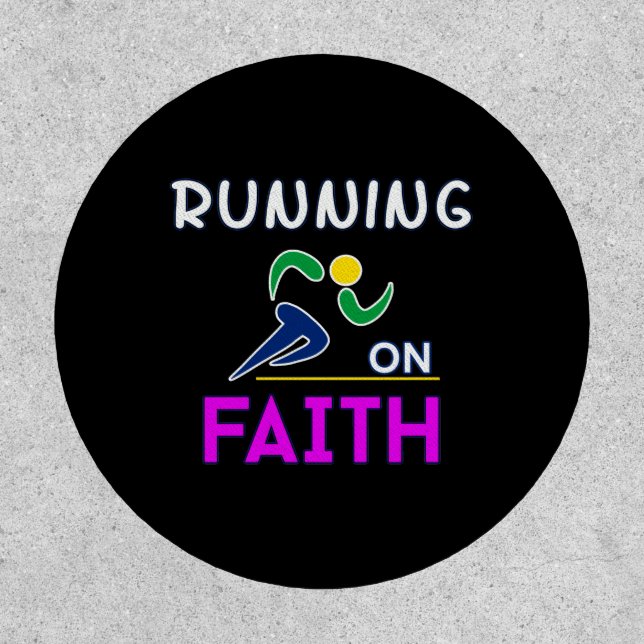 Running on Faith Christian Runner Patch (Front)