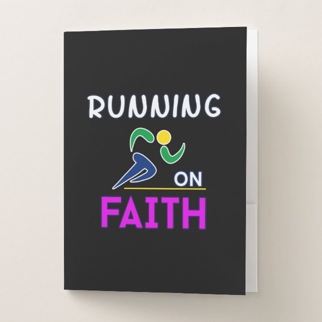 Running on Faith Christian Runner Pocket Folder (Front)