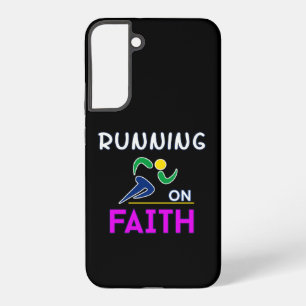 Running on Faith Christian Runner Samsung Galaxy S22+ Case