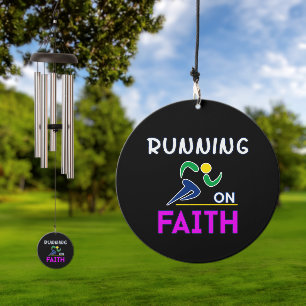 Running on Faith Christian Runner Wind Chime
