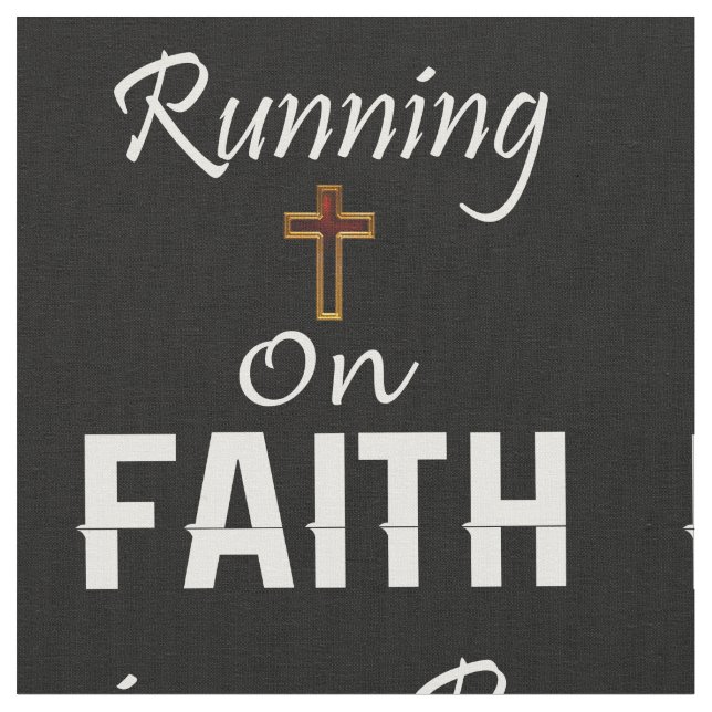 Running on Faith Runner Fabric (Close Up)