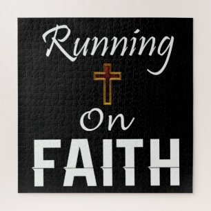 Running on Faith Runner Jigsaw Puzzle