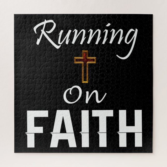 Running on Faith Runner Jigsaw Puzzle (Vertical)