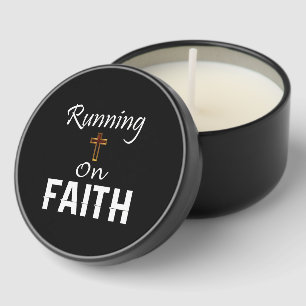 Running on Faith Runner Mini Candle Favors