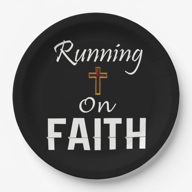 Running on Faith Runner Paper Plates (Front)