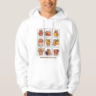 Running on Fruit & Naps – Cute Capybara Fruit Coll Hoodie