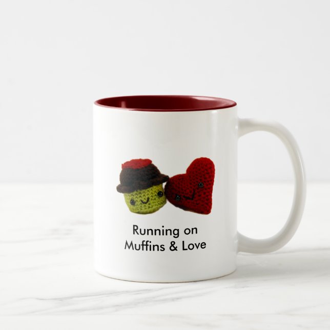 Running on Muffins & Love - Two Tone Mug (Right)