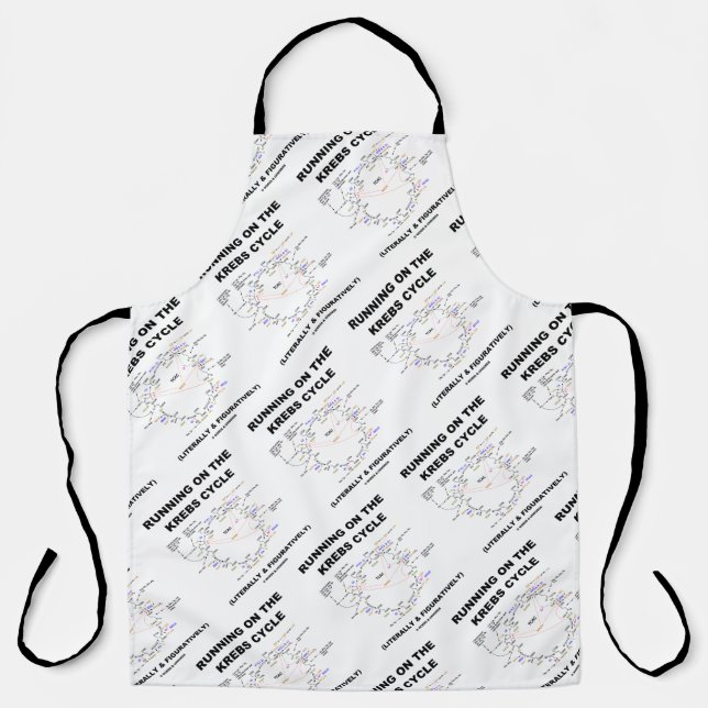 Running On The Krebs Cycle Biochemistry Geek Humor Apron (Front)