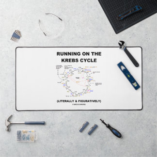Running On The Krebs Cycle Biochemistry Geek Humor Desk Mat